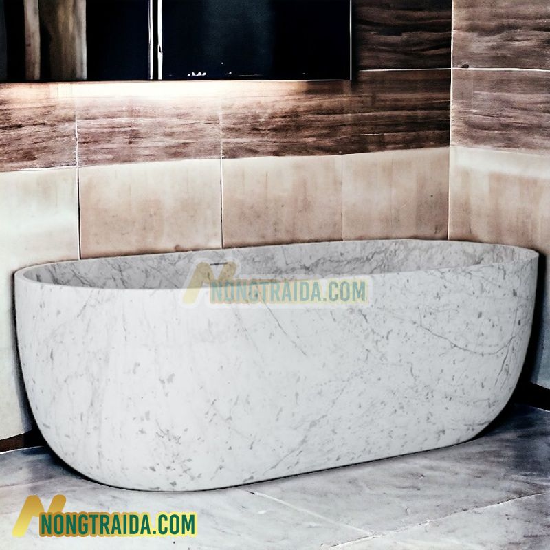 Bồn tắm đá marble Carrara chất lượng cao, được chế tác chuyên nghiệp