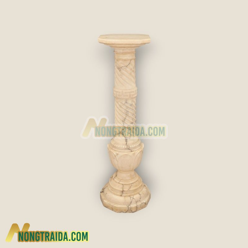 Cột chân đế bằng đá Alabaster phong cách Tân cổ điển Ý thế kỷ 19