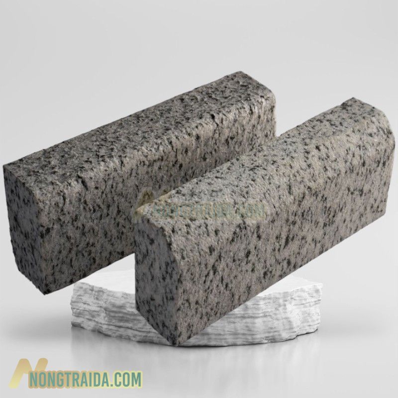 Đá bó vỉa granite trắng muối tiêu