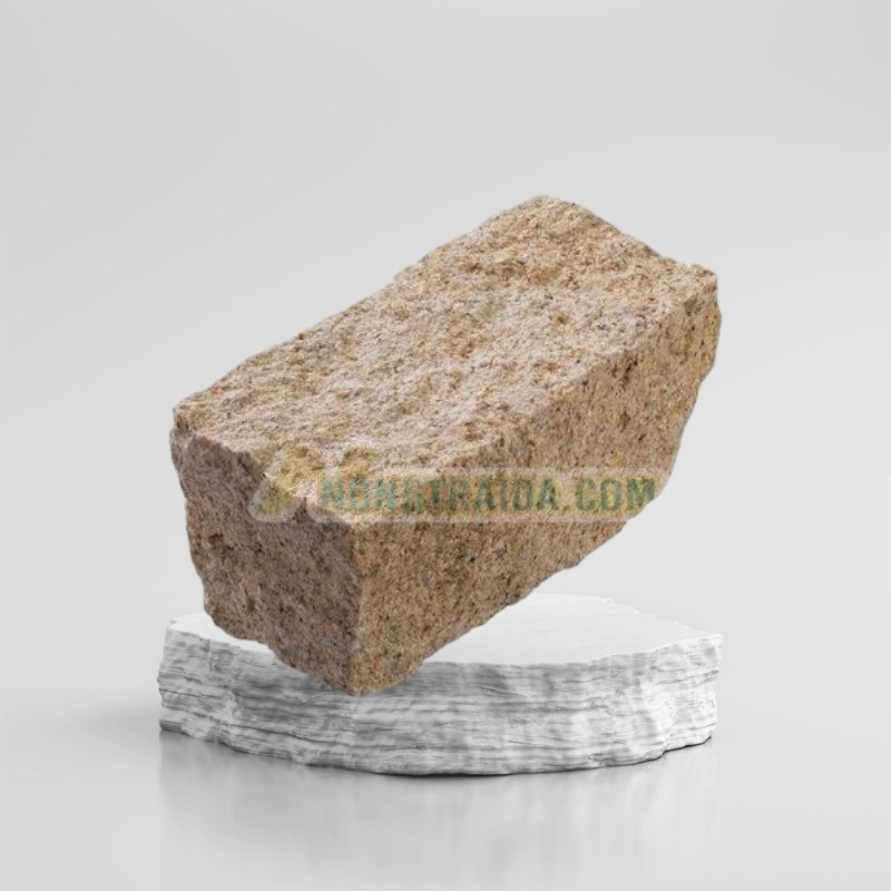 Đá chẻ cubic 10x10x20, đá vàng Bình Định