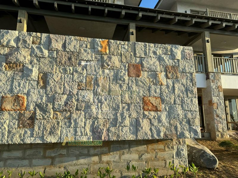 Đá chẻ granite ốp tường rào