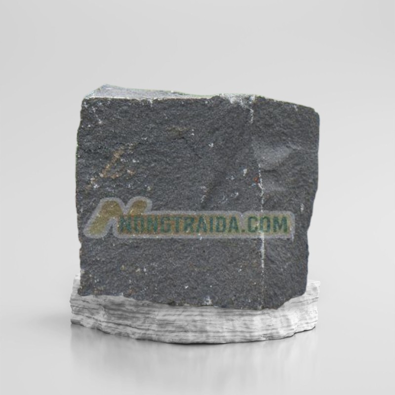Đá cubic chẻ 10x10x5cm, đá đen bazan