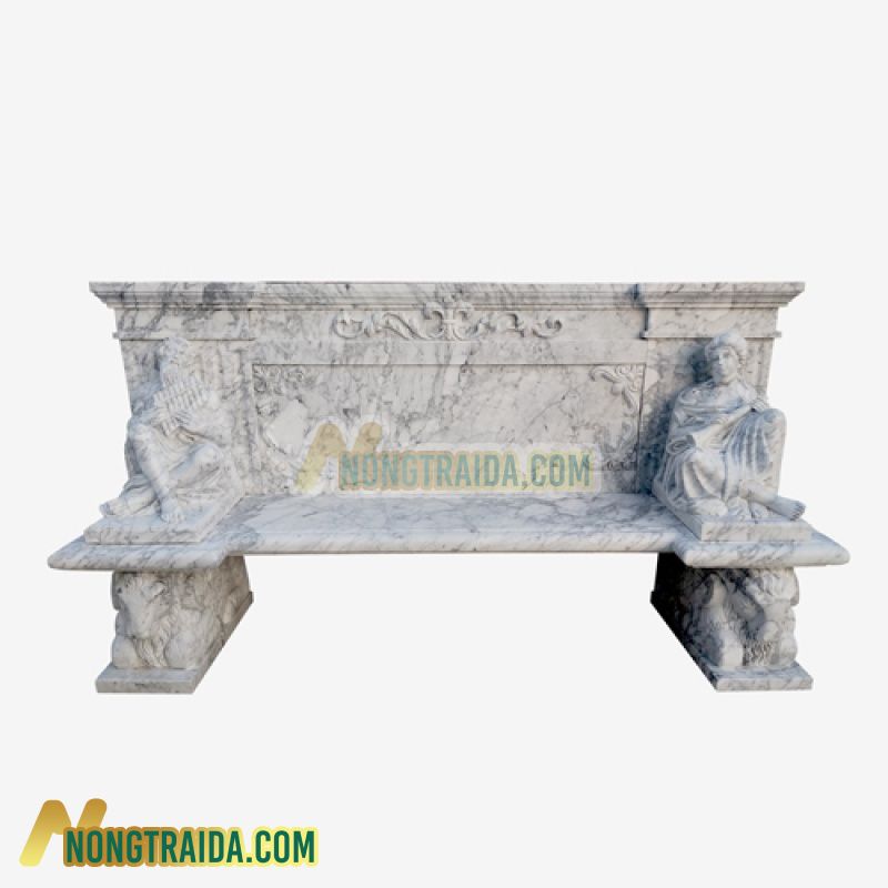 Ghế Đá Vườn Tự Nhiên Carrara