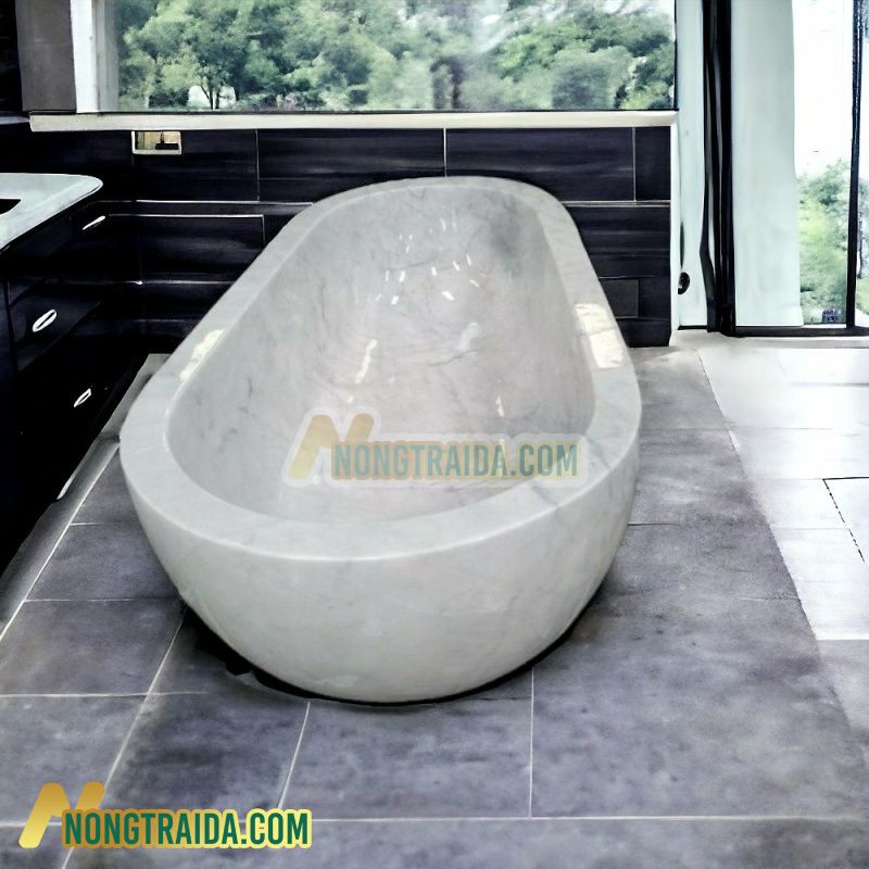 Nhà cung cấp đá marble tự nhiên cho khách sạn, bồn tắm đứng tự do trong phòng tắm