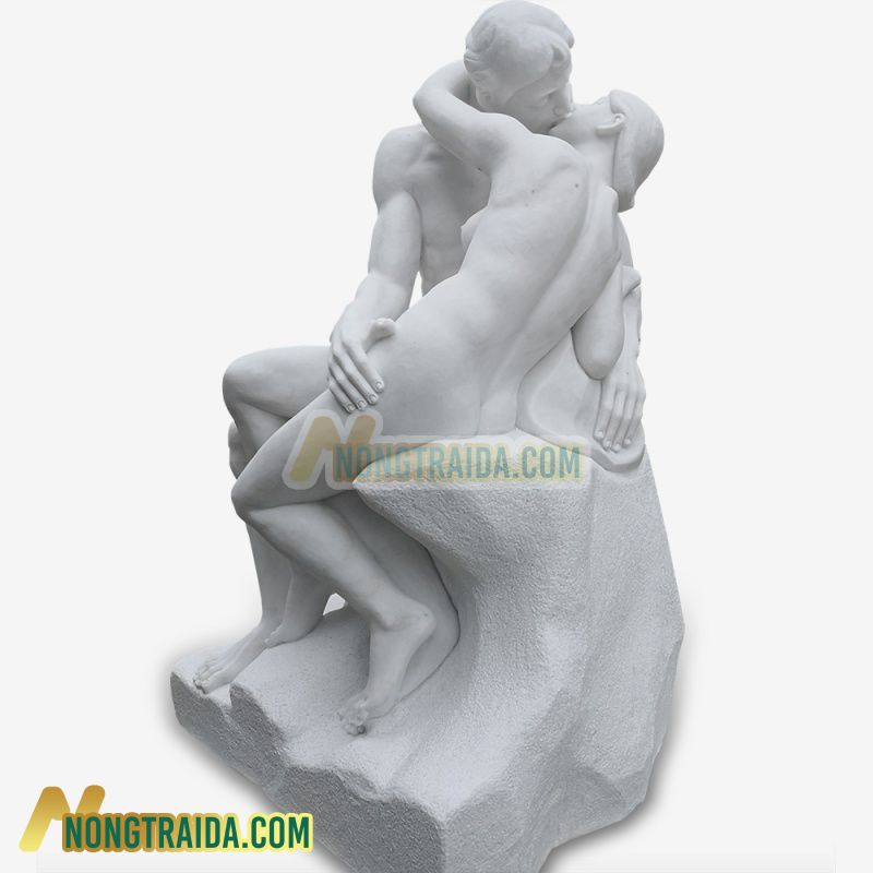 Tượng Nụ hôn của Auguste Rodin bằng đá marble