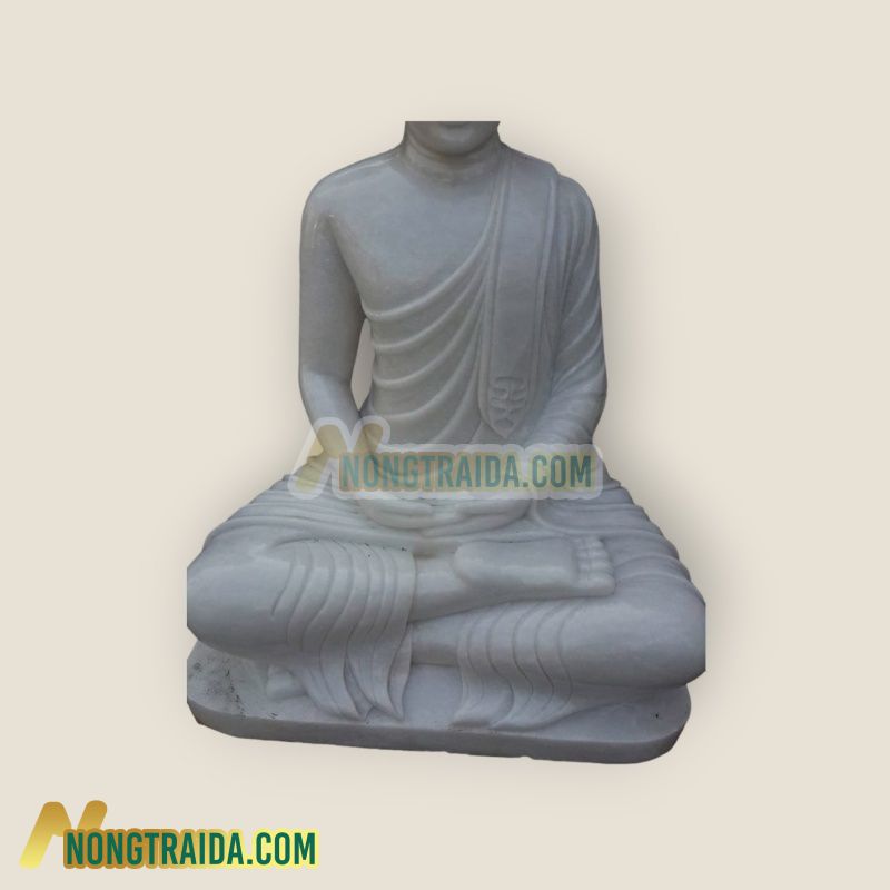 Tượng Phật bằng đá cẩm thạch, chiều cao 100cm, cao 150cm, sâu 70cm,