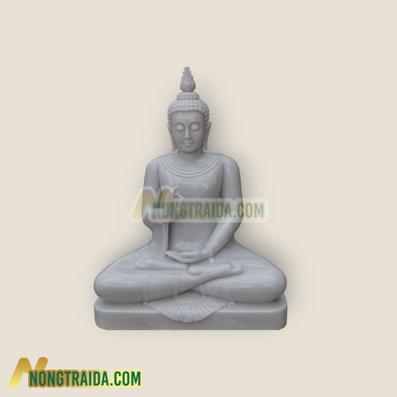 Tượng Phật, chạm khắc từ đá cẩm thạch, chiều cao 39 inch
