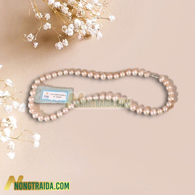 Vòng cổ Ngọc trai hồng 7mm