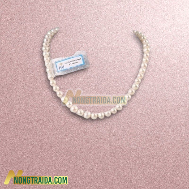 Vòng cổ Ngọc trai trắng 8mm chuẩn 4A