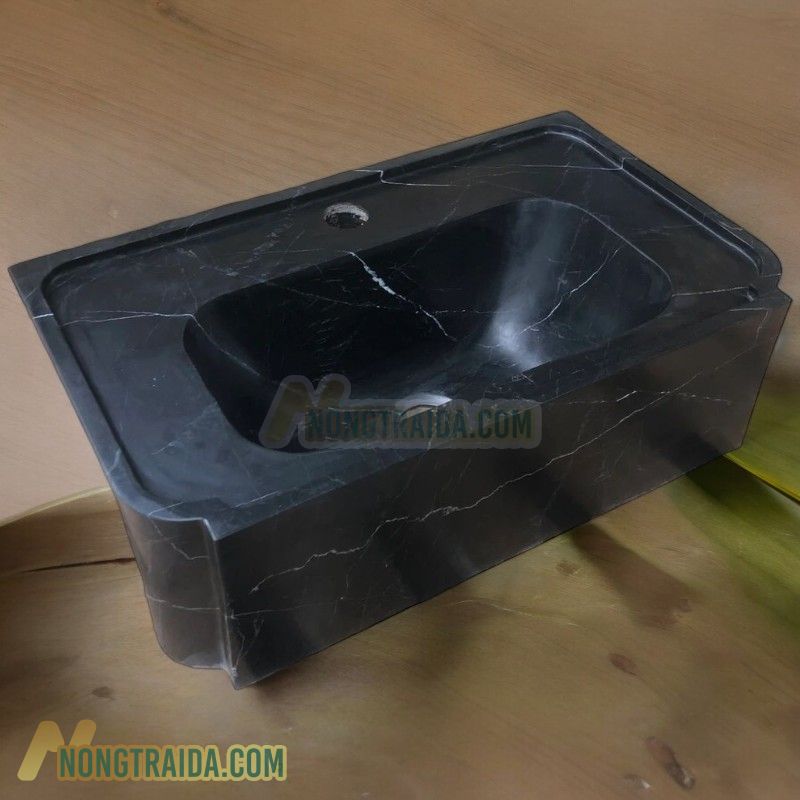 Chậu lavabo đá tự nhiên đá đen marble