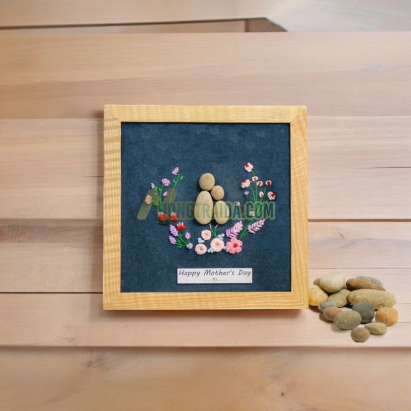 Tranh đá cuội mầm non 25x28cm