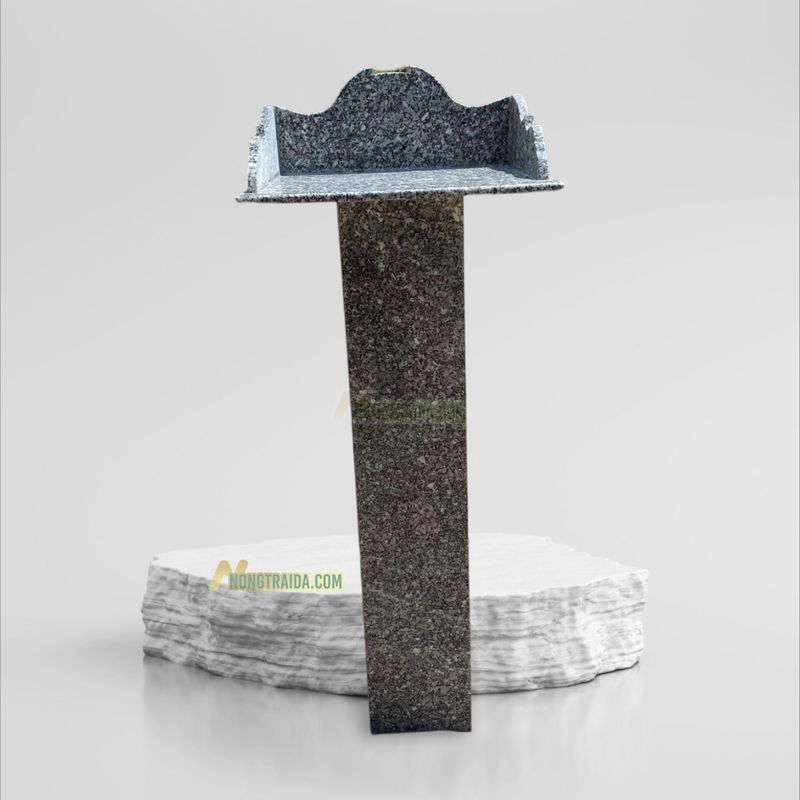 Cây Hương Đá Ngoài Trời Đá Đen Granite Muối Tiêu Cao 111cm