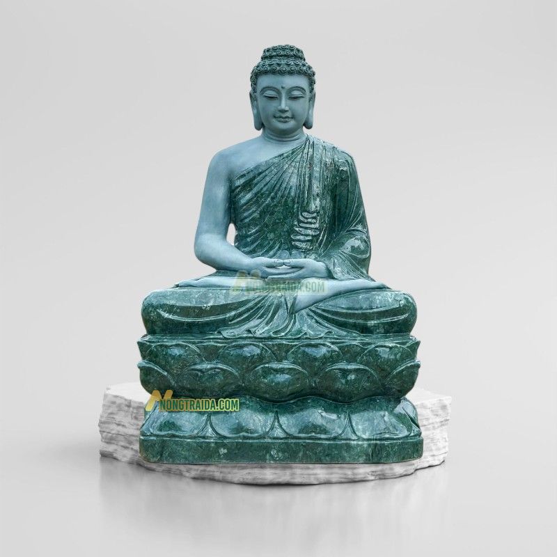 Tượng Đức Phật Thích Ca Bằng Đá Xanh Ấn Độ 111cm