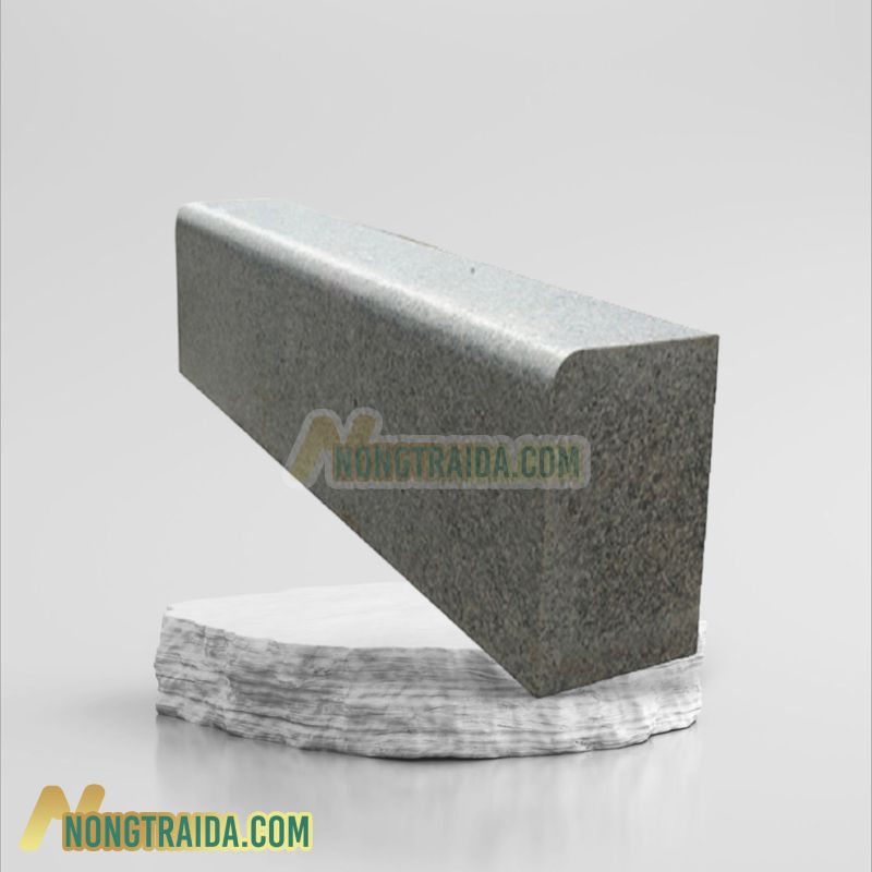 Đá bó vỉa granite tím hoa cà màu thô