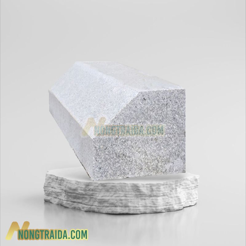 Đá bó vỉa granite trắng muối tiêu