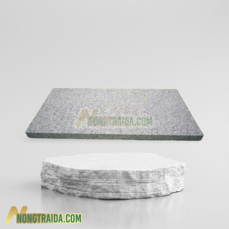 Đá granite trắng Phan Rang mặt băm 30x60x2cm